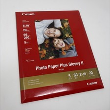 Canon 8"x10" Photo Paper Plus Glossy 11 PP-201 20 sheets, Discontinued Size