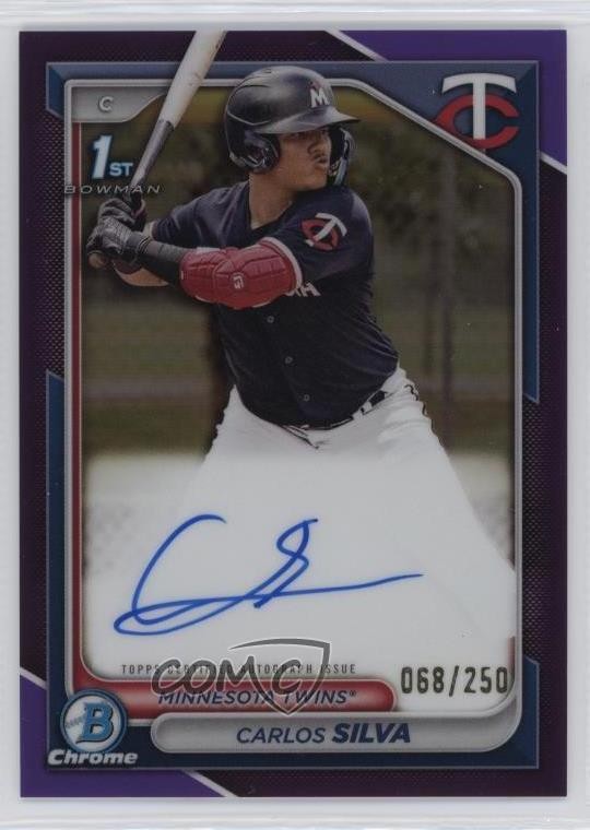 2024 Bowman Chrome Prospect Purple Refractor 58/250 Carlos Silva #CPA-CSI Auto