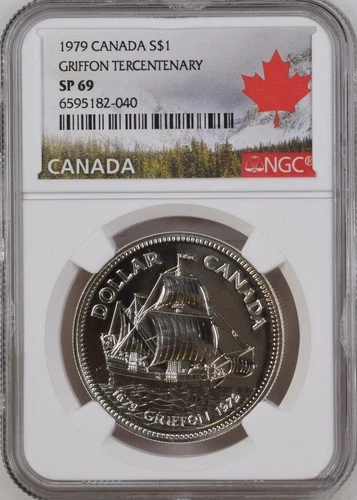 1979 Canada Silver $1 Griffon Tercentenary Specimen NGC SP69