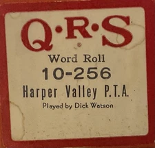 Q R S Player Piano Roll.   Harper Valley PTA.