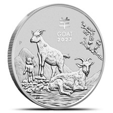 2027 1 oz Australian Silver Lunar Goat Coin (BU) 75.87 per troy oz