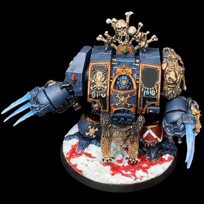 Warhammer 40K murderfang/wulfen dreadnought Space Wolves pro painted Preorder