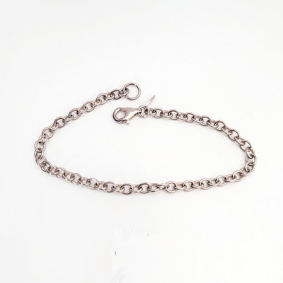 Jacmel Mauritius JCM 925 Sterling Silver Chain 4mm Links Bracelet  7.5 L ~ 5 gms