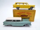 VINTAGE MOKO LESNEY No.31a & 31b FORD STATION WAGONS / ONE ORIGINAL BOX 1957