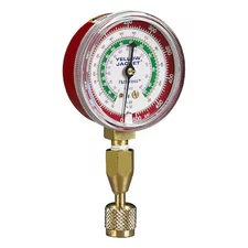 Yellow Jacket 40331 Test Gauge, 2 1/2 In Dia, Red, 500 Psi