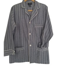 Vintage Christian Dior Monsieur Shirt Men M Pajama Top gray white