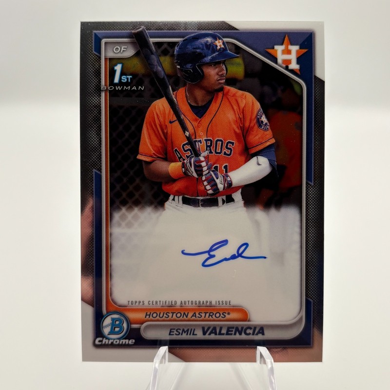 2024 Bowman Chrome Prospect Esmil Valencia #CPA-EVI Auto