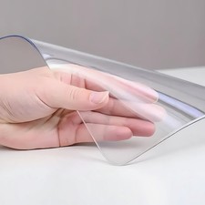 30x60in Clear PVC Table Protector 1.4mm Waterproof Cover Clear Desk Cover, ...