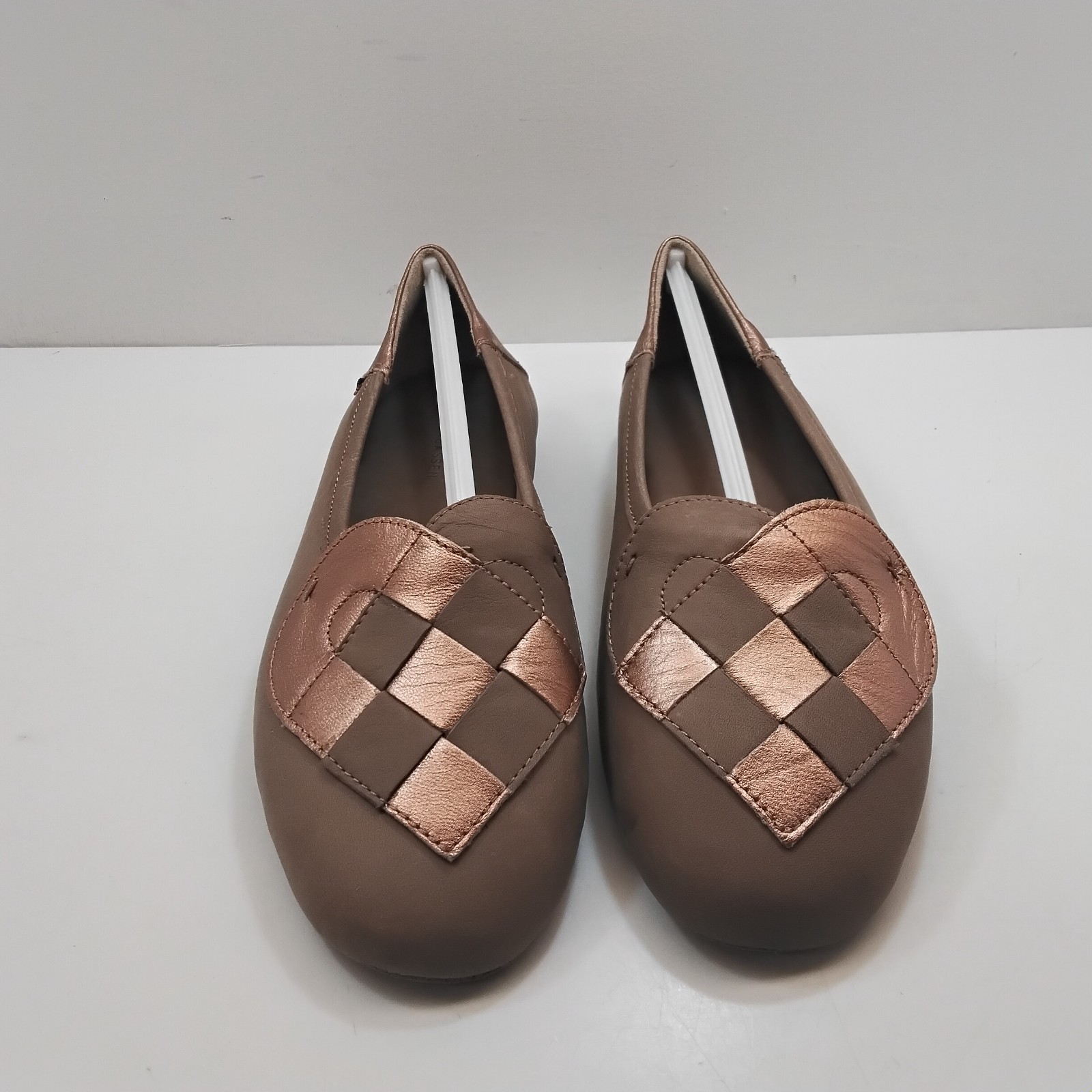 PANTOFOLA D’ORO A Andreassen Ciabatta da bambina in morbida pelle tortora oro rosa taglia 3 36