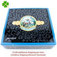 El Mago Jaguar Sumatra Empty Wood Cigar Box 7.5" x7" x 2.25"