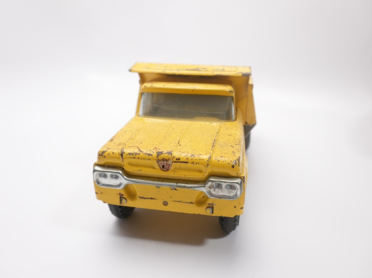 1960's Nylint Ford Dump Truck Original Yellow Steel -NO Cement