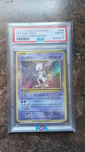 Pokémon Mewtwo-Holo 1st Edition PSA 10 Cp6 20th Anniversary 049/087 Japanese