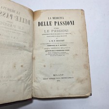 Libro Antico 1871 Descuret La Medicina Delle Passioni (Medicina)