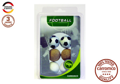 Carromco Kickerbälle 6er Set   Kork & Hartplastik , weiß & schwarz-weiß Blister
