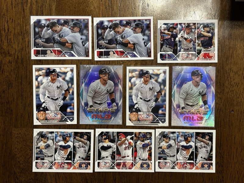 2023 Aaron Judge sports card Lot of 10 Cards, Stars Of MLB Inserts
