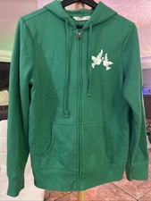 Old Navy, LA - Zip Up Sweatshirt, Green w White Love Doves, Sz. M             