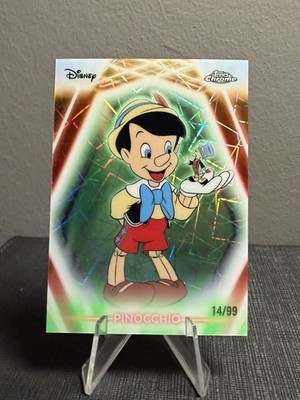 Pinocchio Chrome Etch /99 -  2026 Topps Disney Neon