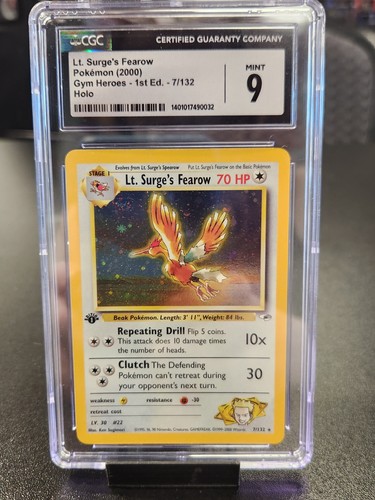 Lt. Surge's Fearow (1st Edition) graded CGC 9 for sale on eBay
