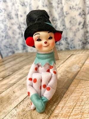 Mr Christmas Knee Hugger Snowman Vintage Style 12  Red White Polka Dot Aqua 2