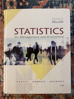 Statistics for Management and Economics 11th Ed. by Gerald Keller (Hardcover)