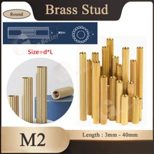 M2 Round Brass Stud Standoff Space Thread Pillar Studs Female Length 3mm-40mm