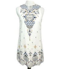 UO Ecote’ NWOT Womens Guinevere Dress White Mini Festival Beachy Open Back