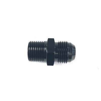 Aluminum Fitting Adapter 10AN Male end to 1/2NPT Male end Flare Straight Black