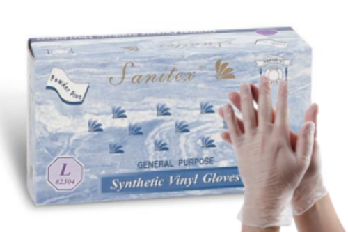 Sanitex® (LG-2390) 4 mil Vinyl Handschuhe - Puderfrei Allzweck Handschutz - Bild 1 von 3