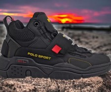 Ralph Lauren Polo Sport PS100 Youth High Top Shoes Kids Boys 6 New Fast Ship