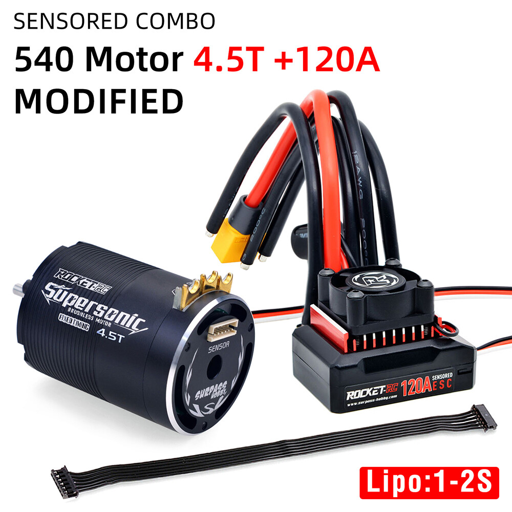 Rocket-RC Sensored Brushless 540 Motor 120A Brushless ESC