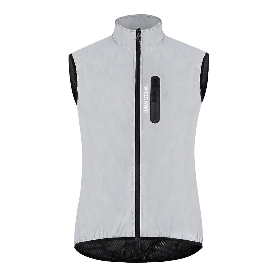 WOSAWE 360 Reflective Cycling Vest Gilet Over Jacket MTB Road Team Bike Ride Top - Image 3 of 4
