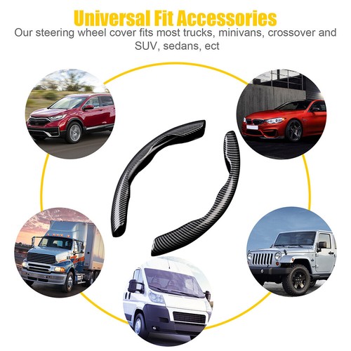 Cubierta Volante Coche Fibra Carbono Universal Booster Accesorios Coche 38cm/15" - Imagen 4 de 25