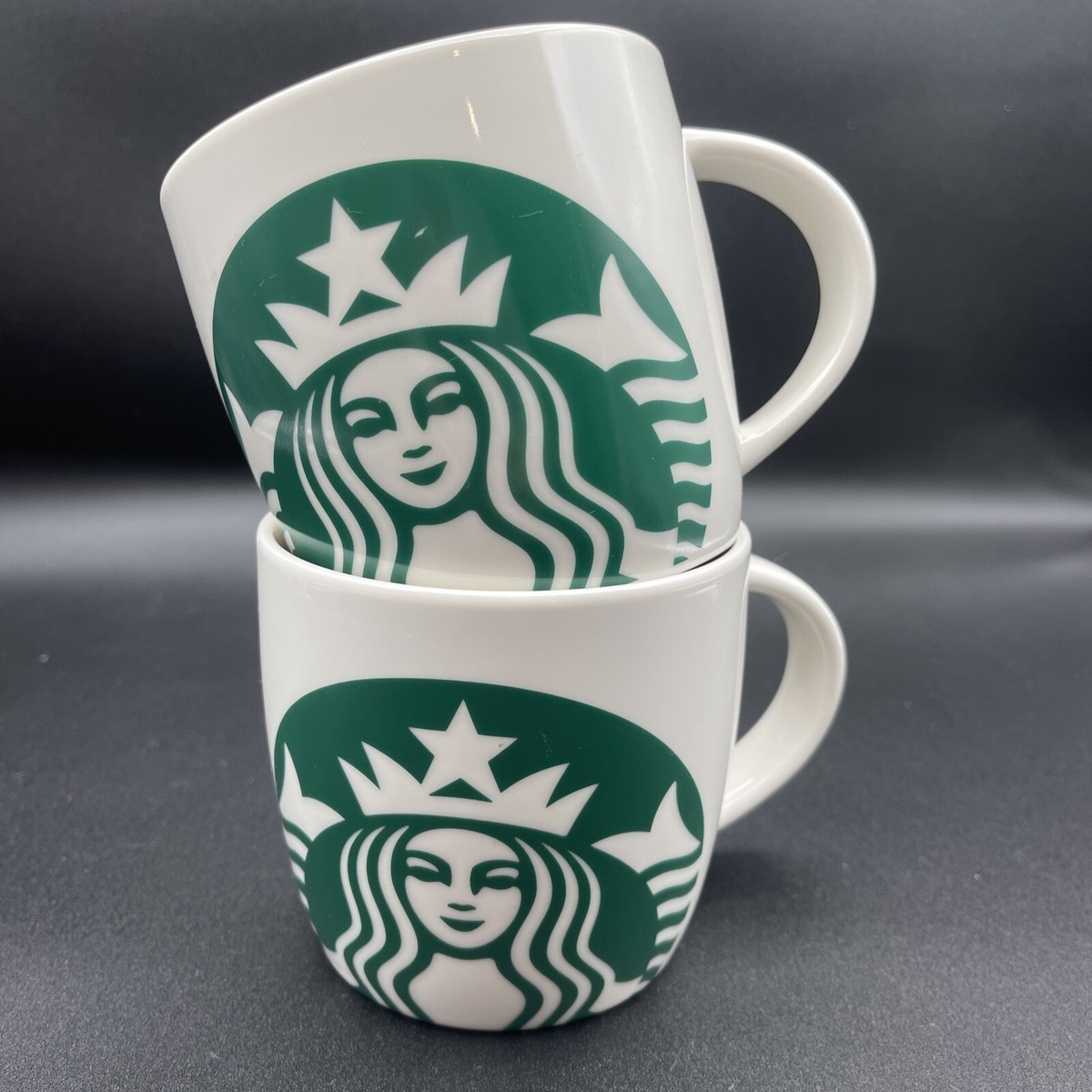 2017 Starbucks White 14 oz Coffee Mug Cup with Green Siren Logo | eBay