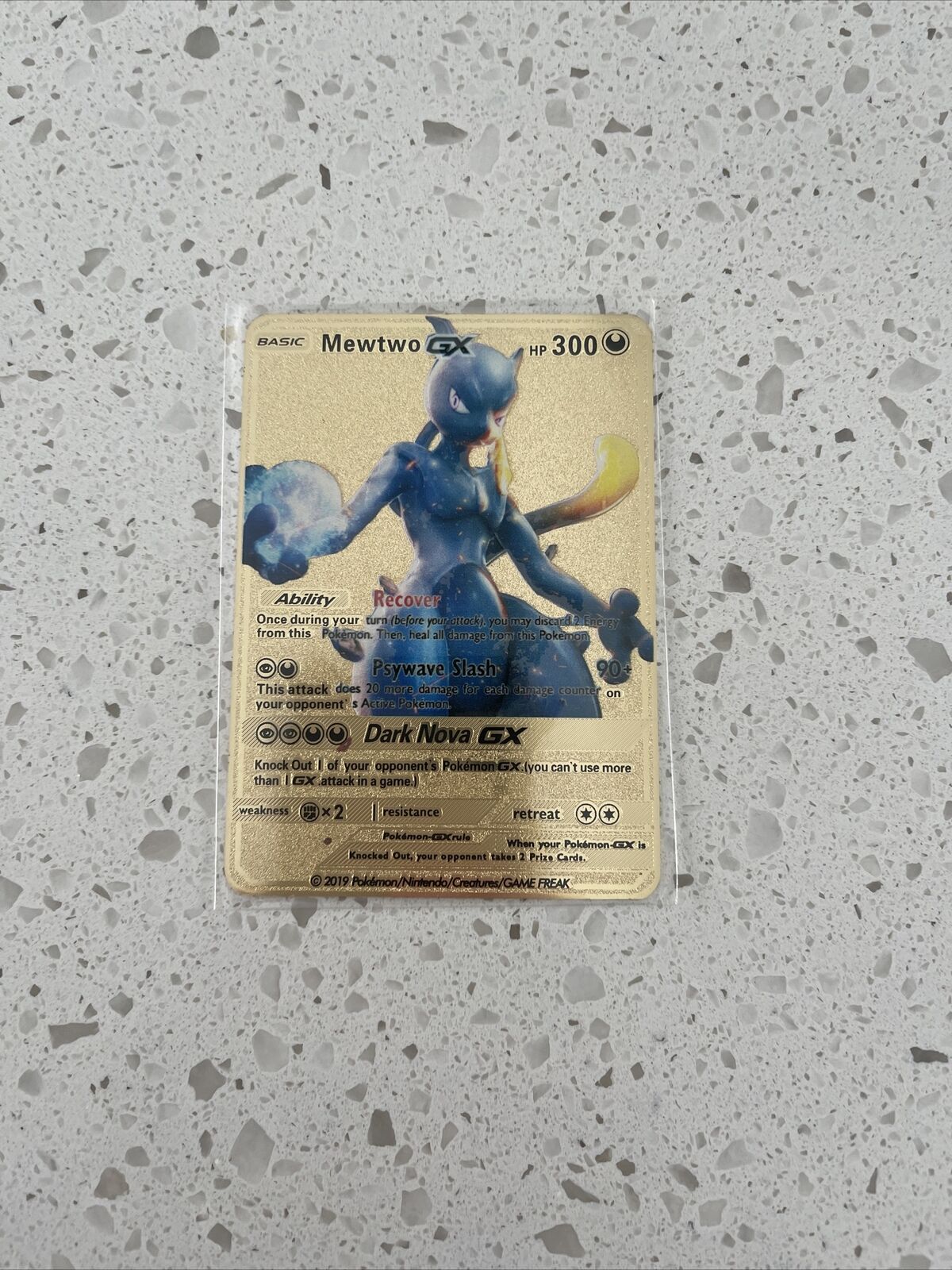 Mewtwo GX Dark Nova Pokémon Gold-Brand, Rare