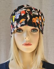NARUTO AKATSUKI COLLAGE ANIME MEDICAL NURSE SCRUB CAP 2 SIZE SELECTION 