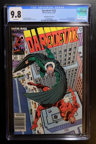 DAREDEVIL #225 CGC 9.8 - WP *75¢ CANADIAN PRICE VARIANT* SINGLE HIGHEST GRADED !