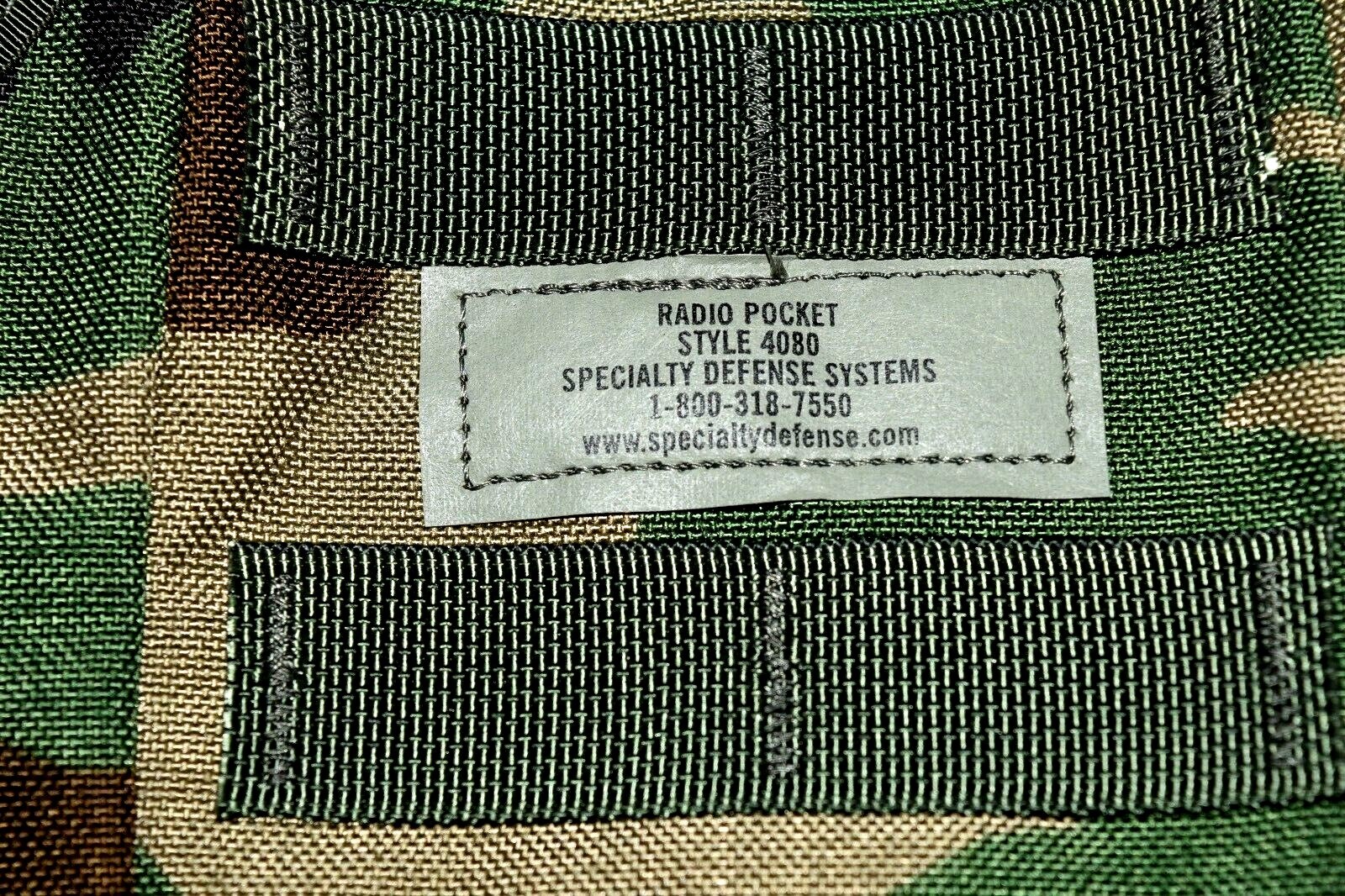 USGI WOODLAND BDU CAMOUFLAGE RADIO POCKET POUCH MFG BY SDS STYLE 4080