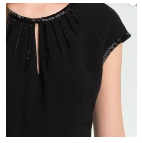 TORY BURCH GIA ABITO TUBINO NERO IMPREZIOSITO BUCO DELLA SERRATURA tg 4