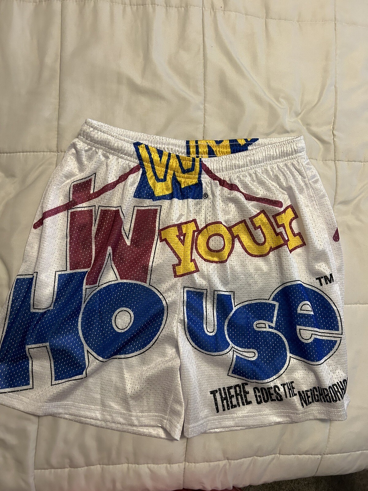 Chalk Line WWE WWF In Your House Shorts Medium PPV Mesh Gym Wrestling