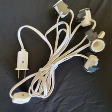 Light Cords~4-Sockets~C7~Village Buildings ~Dept 56/ Lemax ~Christmas /Easter