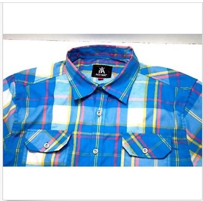 Red Ape Mens Short Sleeve Button Front Shirt Size Large - Image 2 of 4