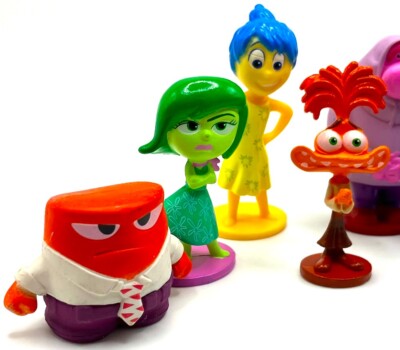 INSIDE OUT 2 Figure Play Set DISNEY PVC TOY Joy ANXIETY Fear