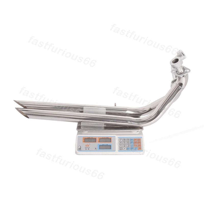 For Yamaha XV1100 XV750 Virago 700 750 Exhaust System Slip On Black Muffler Pipe - Image 3 of 4