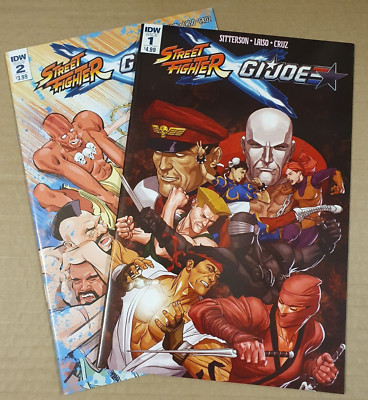 Street Fighter x G.I.Joe #'s 1 & 2 IDW Publishing High Grade 2016 Neuwertig Neu