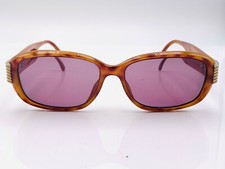 Vintage ViennaLine 1876 10 Lcm Brown Gold Oversized Oval Sunglasses FRAMES ONLY