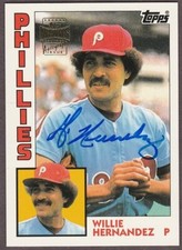 2002 TOPPS ARCHIVES WILLIE HERNANDEZ FAN FAVORITES CERTIFIED AUTOGRAPH #TAA-GH
