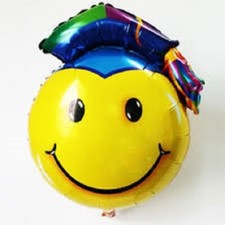 smiley face grad balloon 33 inch by 27