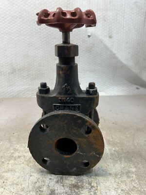 USED CRANE DN40 1-1/2'' FLANGE U-BOLT BONNET GATE VALVE FIG 488 1/2