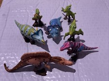 Jim Henson Learning Curve Dinosaur Train Rare 8 Piece Set Of Muddy Figurines