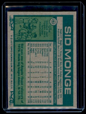 1977 Topps Sid Monge California Angels #282 2029e | eBay